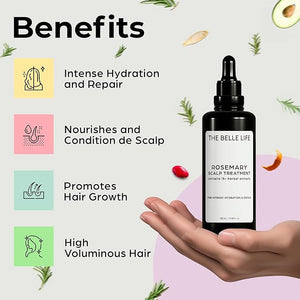 Sebastian Diaz Rosemary Hair Oil Scalp Treatment inspired by THE INNATE LIFE 100ml 3.4 fl oz Nourishes and Supports Fuller-Looking Hair with Organic Rosemary Oil