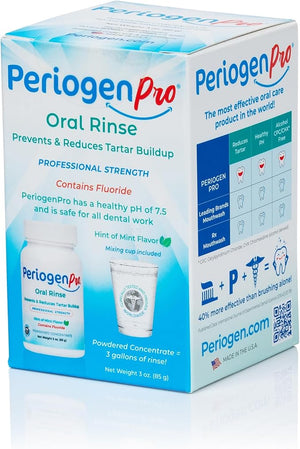 PeriogenPro Oral Rinse Prevents &amp Reduces Tartar Buildup Professional Strength Hint of Mint Flavor 3 oz