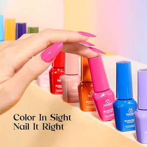 Beetles Gel Nail Polish Kit with U V Light - One Color One Bottle 35 Colors Mood Mosaic Collection Nail Polish Kit 68 Pcs Gifts for Women Girls with Top Base Coat Beauty Must Have DIY Salon Set