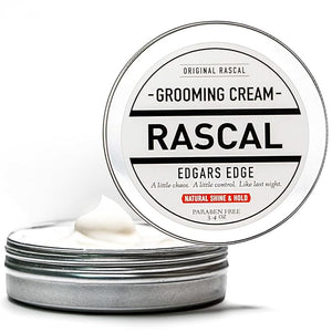 Rascal Original Edgar's Edge Grooming Cream - Hair Cream for Men with Medium Hold &amp; Natural Shine, Mens Hair Conditioning &amp; Styling Solution for All Hair Types, Made with Beeswax &amp; Castor