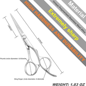 High-end Professional Extremely Very Sharp Barber Hair Cutting Scissors Hairdresser Shears For Hair 5 Inch Haircut Scissor Made Of Stainless Steel Alloy For Hairdressing Salon and Home Use
