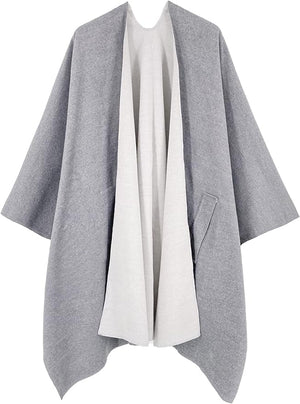Moss Rose Women's Shawl Wrap Poncho Ruana Cape Open Front Cardigan Shawls for Fall Winter