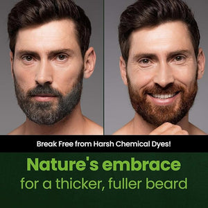 Herb For Men Mustache &amp; Beard Dye (Nature Black, 3 Pack), PPD-Free Ammonia-Free, Vegan with Natural Ingredients, Odorless, Gentle for Sensitive Skin, No Skin Irritation