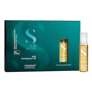 Alfaparf Milano Semi di Lino Reconstruction Reparative SOS Emergency Hair Oil and Anti-Breakage Fluid Set for Damaged Hair - Hair Breakage Treatment for Strengthening &amp Repairing Damaged Hair - Ve