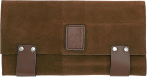 VOCOSTE Roll Up Scissors Bag Durable &amp Foldable Salons Tool Pouch with Multi-Pockets Hair Scissor Shears Cases for Hair Stylists Brown