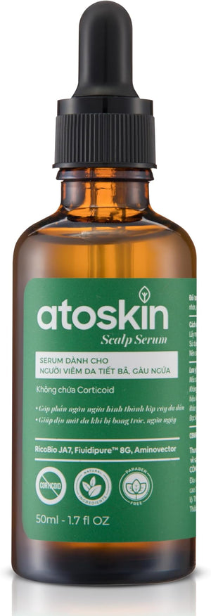 Atoskin Scalp Serum 50ml ? Lightweight Leave-On Scalp Care with Botanical Extracts Zinc PCA &amp Aquaxyl¢â ? Helps Improve Comfort &amp Oil Balance ? Non-Greasy