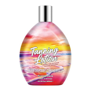 Bronzing Brown Lotion for Indoor Tanning Beds Lotions with Bronzer and Accelerator, Indoor Outdoor Suntan Lotion for Sunbeds w/Tattoo Protecting Formula, DHA Free, 13.5oz