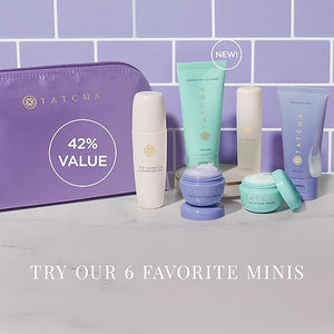 TATCHA Mini Favorites Set | Travel Sized Bestselling Cleansers Essence and Moisturizers | $120 Value