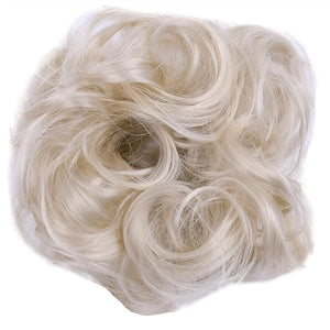 Hair Accessories 1 Pack Synthetic Donut Bun Messy Bun Hair Slices Curly Wavy Headbands Women Bun Wig Synthetic Wig Hair Extensions Hair Pieces For Women(J88)