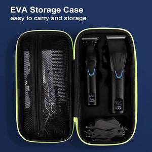 Professional Hair Clipper and Trimmer Set Barber Clippers Set for Men Professional Kit Beard Trimmer Haircut Kit Cordless Clippers for Hair CuttingBlack