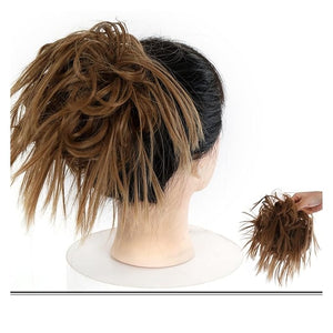 Hair Accessories Messy Bun Hair Slice Ponytail Hair Extensions with Elastic Rubber Band Synthetic Fluffy Bun Women Wig Hair Bun Hair Pieces For Women(0012)
