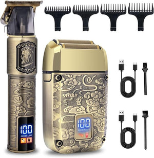 Hatteker Foil Shaver Head Shaver Kit Beard Trimmer for Men Grooming Shaving Kit Hair Trimmer Cordless Head Shavers for Bald Foil Shavers Gifts for Him