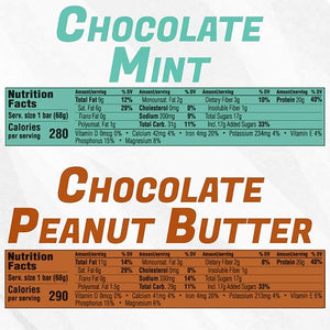 Clif Bar - Builder's Protein Bar Variety Pack, 20g of Protein (Chocolate Mint &amp; Chocolate Peanut Butter) - 18 Count