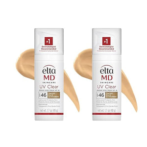 EltaMD UV Clear Tinted Face Sunscreen, SPF 46 Oil- Free with Zinc Oxide, Dermatologist Recommended