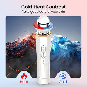 Radiant Renewal Skincare Wand ? HD-44 Face &amp Eye Massager for Depuffing Dark Circles and Glowing Skin | Heat &amp Cooling Therapy Facial Roller Eye Care Tool for Women