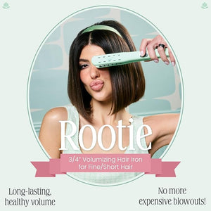 Voloom Rootie 3/4¡± Inch Professional Volumizing Ceramic Hair Iron | Lasting Hair Volume | for Short Or Thin Hair | Adjustable Temp | Auto Shut-Off
