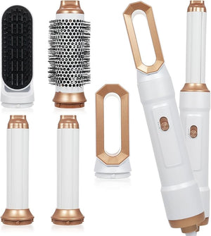 5-in-1 Hot Air Comb Home Use Straight Hair Curly Hair Blow Dryer Comb Multi-function Hair Styling Tool