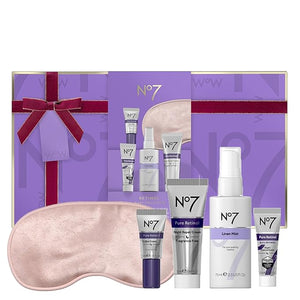 No7 Retinol Collection - Includes Retinol Night Repair Cream (25ml), Eye Cream (5ml), 0.3% Night Concentrate (10ml), Velvet Eye Mask &amp; Pillow Mist (75ml) (5 Count)