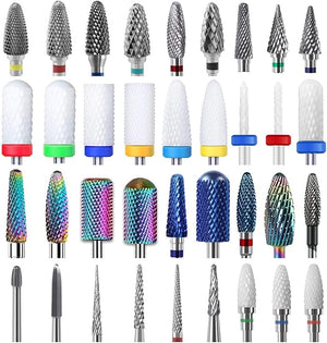RHAIYAN 67 Styles Carbide Nail Drill Bits Rotate Electric Ceramic Milling Cutter for Manicure Gel Polish Remover Nail Files Pedicure Specific (Color : 1WB)