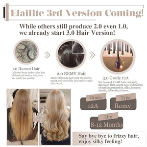 Elailite Hair Toppers for Women Real Human Hair Topper with Bangs Thinning Thin 5.1"x2.8" Silk Base Clip in Remy Hairpieces 10 Inch Chocolate Brown