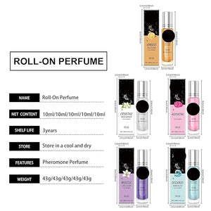 Orange Scented Roll-On Perfume - Natural Long-Lasting &amp Refreshing Fragrance For Daily Wear Couples Dates(3PCS)