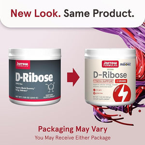 Jarrow Formulas¢ç D-Ribose 2 Grams, Dietary Supplement, Fitness Support, Muscle Recovery and Endurance, 7.05 oz, Up to a 90 Day Supply