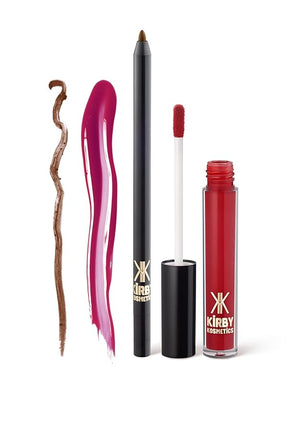 Lip Kit Duo ? 90s Bombshell - TikTok-Viral Precision Liner &amp; Glossy Liquid Lipstick, Clean 2-Step Set with Hydrating Long-Wear Color ? Bold Inclusive Beauty for Everyday Konfidence