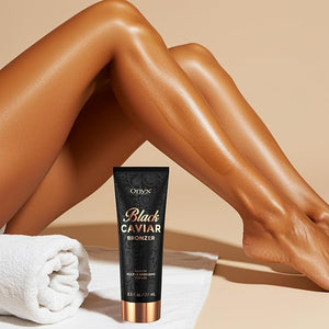 Onyx Black Caviar Dark Tanning Lotion | Body Bronzer &amp; Accelerator | Tan Enhancer | For Indoor Tanning Beds &amp; Outdoor Sun | Ultra Dark Skin Results for Men &amp; Women