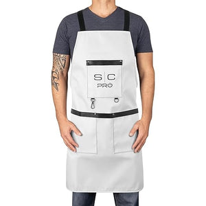 StyleCraft Heavy Weight Waterproof Professional Barber-Salon Apron Cross Back Strap and Pockets