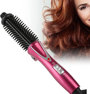 Hair Curler Brush, Folding Curling Heated Round Mini Portable Travel Anti Static Dual Ionic Ceramic Thermal Styler Hair Styling Tool Hot Air Styling Brush for Volume and Soft Curls