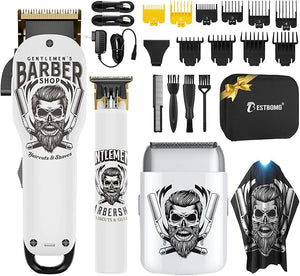 BESTBOMG¢ç Hair Clippers for Men Professional, Beard Trimmer Kits &amp; Sets, Electric Shavers, Hair Clippers &amp; Trimmer Ceramic T-Blade, for Barber, for Gifts
