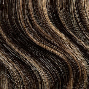 Luxy 100% Remy Human Hair Extensions for Thin Hair Thinning Hair Fill-Ins ? 6 Seamless Wefts Multi-Dimensional Color Blend - Natural-Looking Volume &amp Coverage 80 grams 16 Mocha Brown Highlights