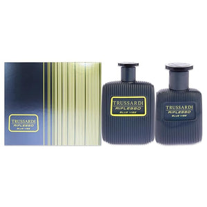 Trussardi Riflesso Blue Vibe Men 3.4 oz EDT Spray 1oz EDT Spray 2 Pc Gift Set