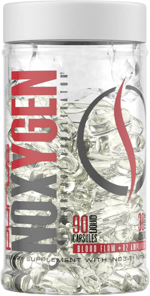 Purus Labs NOXygen Liquid Capsules Pre-Workout Accelerator | Nitric Oxide Pump Pills | Blood Flow &amp Oxygen Amplifier | 30 Servings 90 Capsules