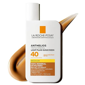 La Roche-Posay Anthelios Sunscreen SPF 50 Ultra-Light Fluid Broad Spectrum SPF 50 Face Sunscreen with Titanium Dioxide Mineral Lightweight &amp Fast-Absorbing Oil-Free Matte Finish