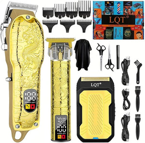 LQT¢ç Professional Hair Clippers for Men, Hair Trimmer Cordless Barber Clippers and Trimmers Set, Hair Cutting Kit for Men Grooming Father Day Gifts