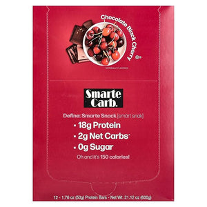 NuGo Nutrition Smarte Carb¢ç Protein Bar Chocolate Black Cherry 12 Bars 1.76 oz (50 g) Each