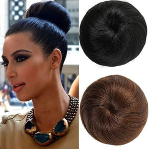 Hair Accessories Synthetic Barrette Donut Bun with Drawstring Hair Comb Straight Hair Bun Extension Headband Wig for Women Hair Pieces For Women(588-07)
