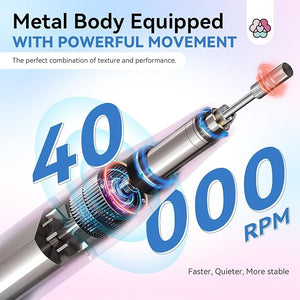 SAVILAND Nail Drill Professional: 40000RPM Electric Nail File 2024 Macaron Gradient Pink Nail Drill Machine for Faster Removel Acrylic Nail Salon at Home Use Manicure Pedicure Manicurist Good Choice