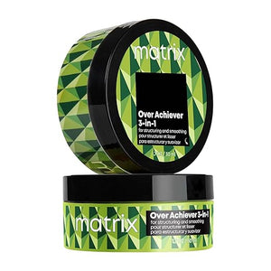 Matrix Styling Over Achiever 3-in-1 Wax For Smoothing &amp Structuring Hair - Provides Long Lasting Texture &amp Grip Reworkable Hold Spreads Like Cream Pomade 1.7 Oz