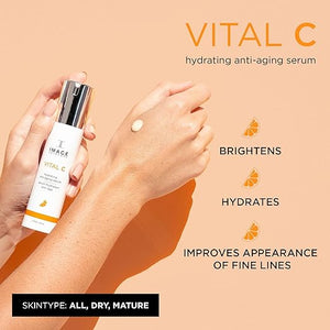 IMAGE Skincare VITAL C Hydrating Face Serum with Vitamin C and Hyaluronic Acid to Brighten Tone and Smooth Appearance of Wrinkle