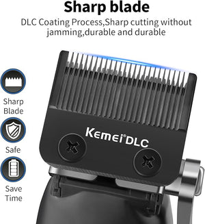 KEMEI Professional Hair Clippers for Men Clippers for Hair Cutting Cordless Rechargeable Hair Clippers Haircut Clippers Hair Cutting Tools LED Display Gifts for Men 2292