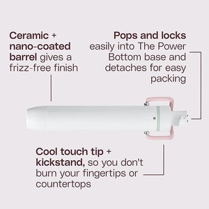 Mane 1.25 Inch Curling Wand Attachment - Versatile Hair Curling Wand for Loose Beachy Waves or Defined Curls - Clip-Free Hair Wand Suitable for All Hair Textures