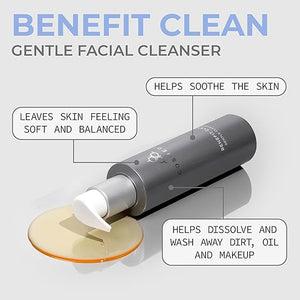 COSMEDIX Hydrating Cleanser for Women &amp Men Benefit Clean Gentle Face Wash Gel - Moisturizing Facial Cleanser &amp Pore Minimizer For All Skin Types - Makeup Remover for Glowing Skin