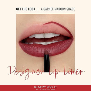 Runway Rogue Designer Liner Lip Pencil, Matte Garnet-Maroon Lip Liner Pencil and Lip Liner Sharpener, ¡®Get the Look¡¯