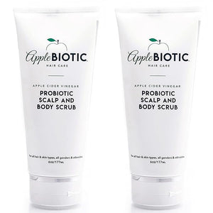 Apple Cider Vinegar Scalp Scrub 2PK - Exfoliating Scalp Treatment with Coconut &amp Sesame Seed Oils - Moisturizes &amp Relieves Itchy Flaky Skin. Hair Scrub &amp Scalp Cleanser for Build Up Heal