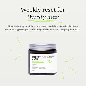 Scandinavian Biolabs Hydration Mask | Deep Moisture Enhances Shine Frizz &amp Damage Control Immediate Hydration Plant-Based Oils Blend Suitable for All Hair Types 100 mL/ 3.4 Oz