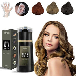 Nova Hair Dye ShampooNova Hair InstantNova Hair Dye Shampoo 3 in 1 for Men &amp Women. (200ml Light Brown)