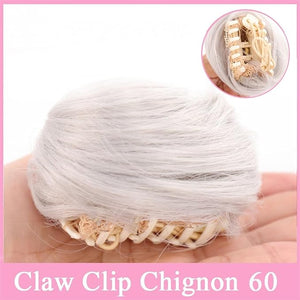 messy bun hair piece Space Buns Hair Pieces Mini Claw Clip in Hair Bun Messy Cat Ears Hair Bun Extension Synthetic Donut Wig Accessory Updo Hairpieces for Women Girls bun hair pieces for women ( Colo
