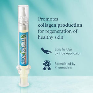 Elite Serum Rx - Anti Aging Under Eye Serum for Dark Circles and Puffiness with 7 Patented Peptides - Extra Strength Eye Lifting and Firming for Wrinkle Repair and Bags Treatment
